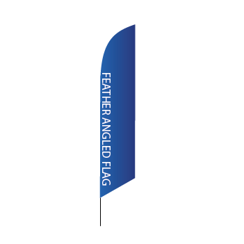 Blue Feather Flag Banner