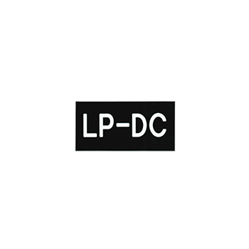Small Black LP-DC Plastic Sign