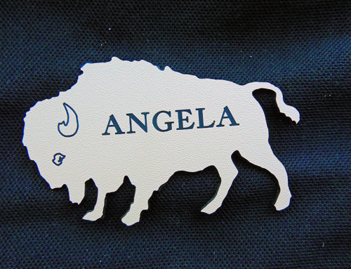 Animal Shaped Name Tag – Buffalo
