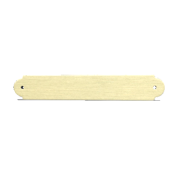 Blank Gold Artist Plate With Holes On Each End