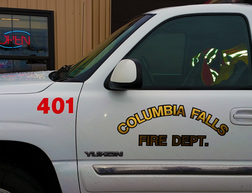 Columbia Falls Fire Dept Vinyl Vehicle Lettering