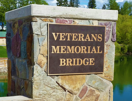 Veterans Memorial Bridge Cast Plaque