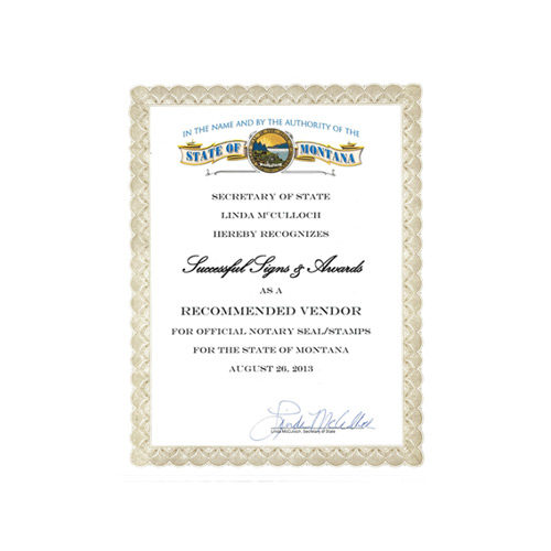 Recommended Montana Notary Stamp Vendor
