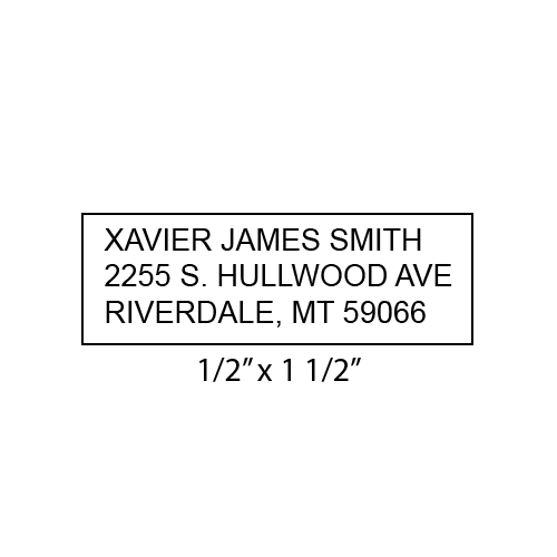 Example of Three Line Address Stamp Text