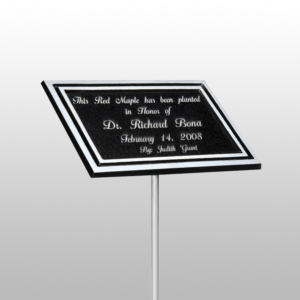 Custom Dedication Plaques with Pole Stand